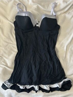 pinstripe slip dress!